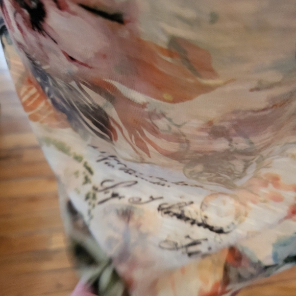 4/$19 Floral Embellished Grunge Fairy Top with Bell Sleeves XL  NWOT Boho - Picture 5 of 10